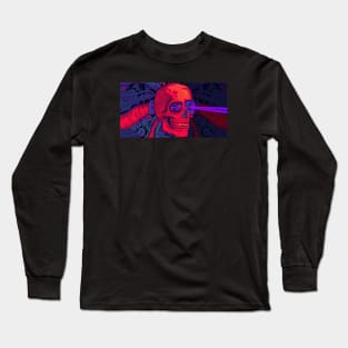 Wired Skull Cyberpunk Long Sleeve T-Shirt